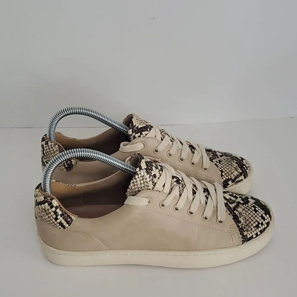 White Raven Impulse Faux Leather Python Sneakers Size 6.5